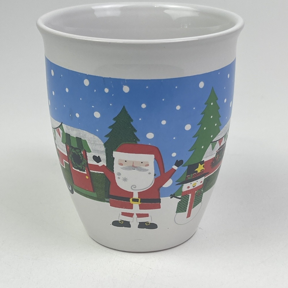Royal Norfolk Christmas Coffee‎ Cup Mug Santa RV Snowman 16 oz
